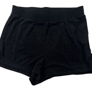 C&C California Black Terry Cloth Shorts L